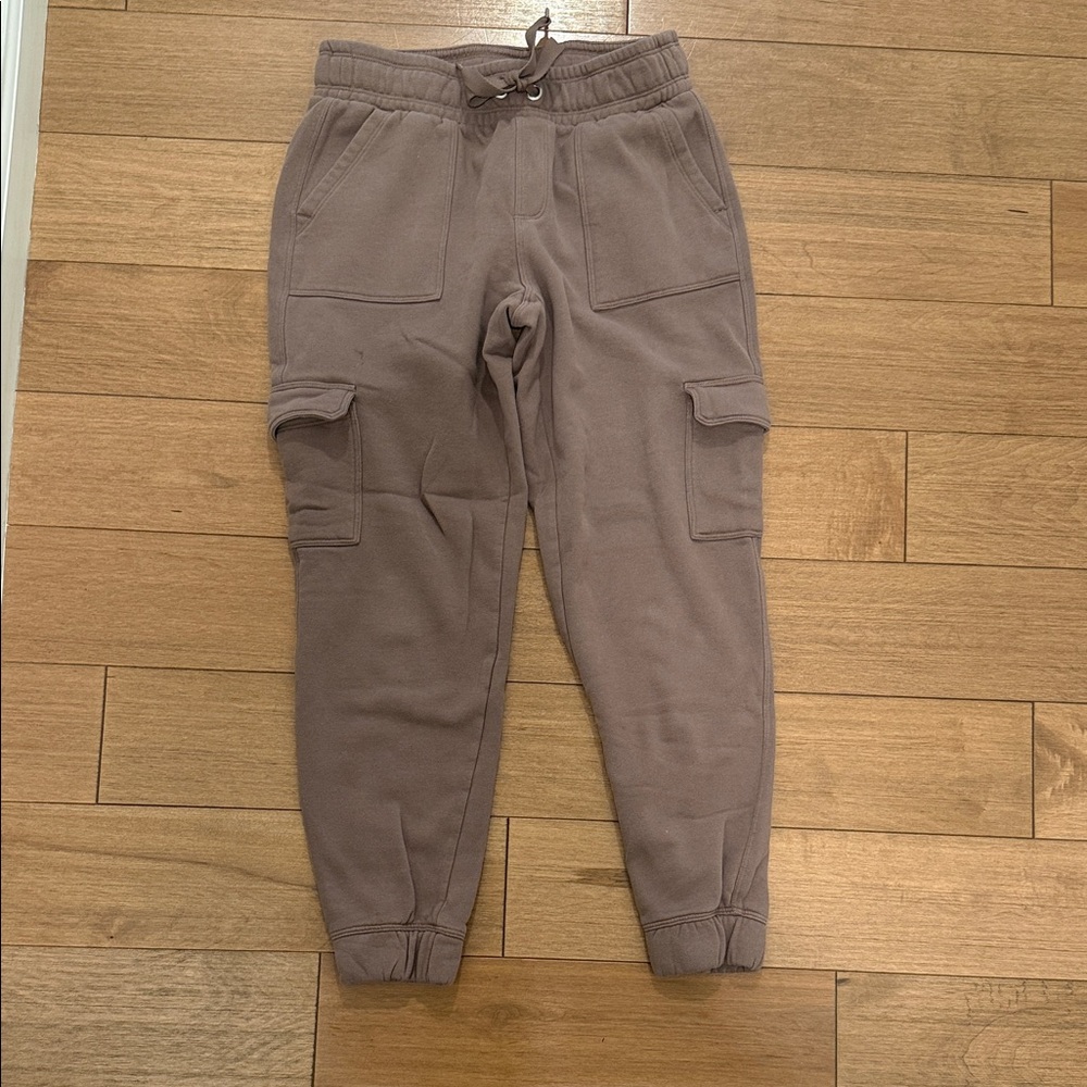 Calvin Klein Taupe Cargo Jogger Sweatpants